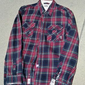 Vans Med to Light weight flannel.
